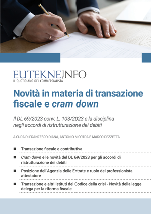 Novitа in materia di transazione fiscale e cram down